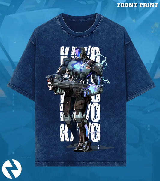 KAY/O – Suppression Protocol Valorant Acid Wash Tee | Bold Gamer Streetwear - Valorant