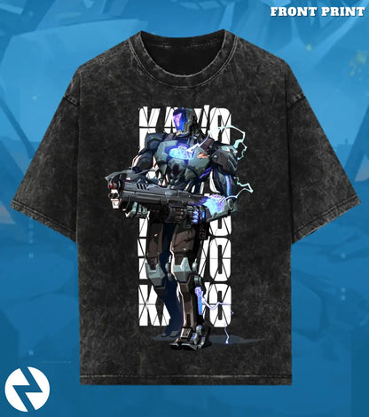 KAY/O – Suppression Protocol Valorant Acid Wash Tee | Bold Gamer Streetwear - Valorant