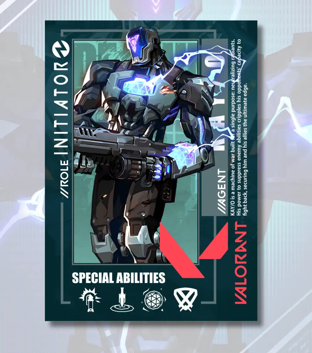 KAY/O Valorant Poster – Razor Focus Wall Art | Built for Tactical Impact - A4 / Unframed - Valorant