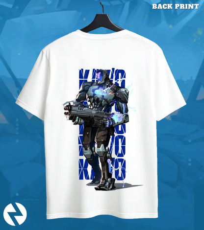 KAY/O - Zero Threat Valorant T Shirt | War Machine Tee - Back (Dual Print) / White / S - Valorant