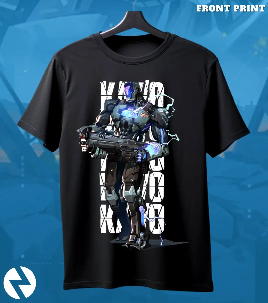 KAY/O - Zero Threat Valorant T Shirt | War Machine Tee - Front Only / Black / S - Valorant
