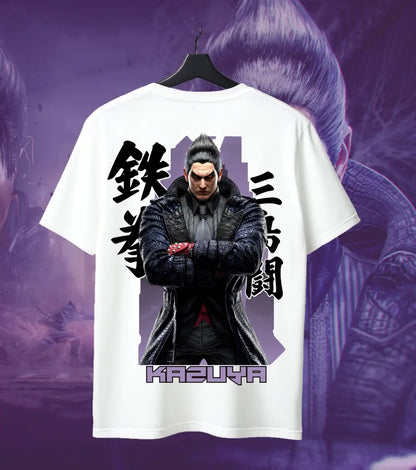 Kazuya Mishima – Devil Within Tee - Back Print / White / S - Tekken