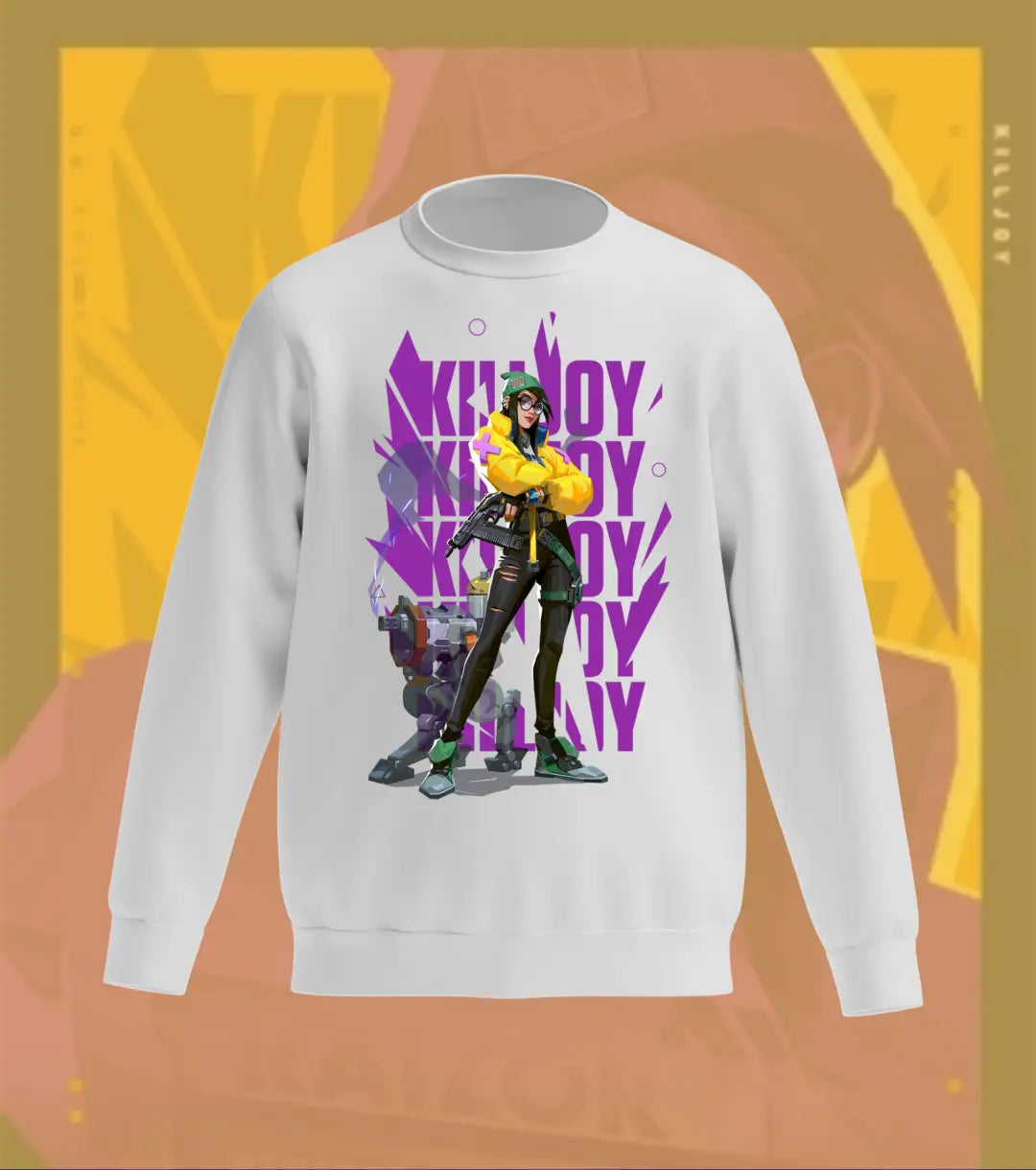 Killjoy Tech Genius Sweatshirt – Valorant Edition - Gray / Regular / XS - Valorant