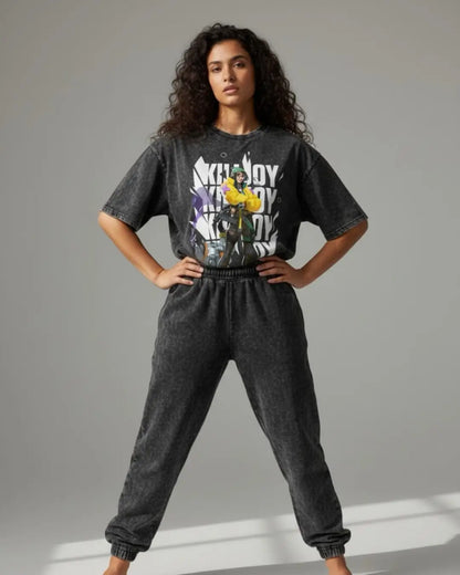 Killjoy – Tech Genius Valorant Acid Wash Tee | Bold Gamer Streetwear - Black / XS - Valorant