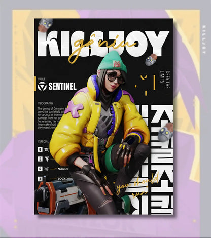 Killjoy Valorant Poster – Tech Genius Wall Art | Smart Design Sharp Detail - Valorant