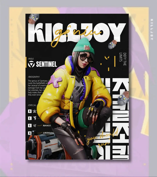 Killjoy Valorant Poster – Tech Genius Wall Art | Smart Design Sharp Detail - Valorant