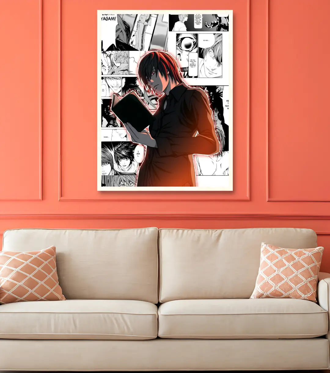 Kira Awakening Poster – Light Yagami Death Note Minimal Manga Art | Premium Anime Wall Print - Death Note