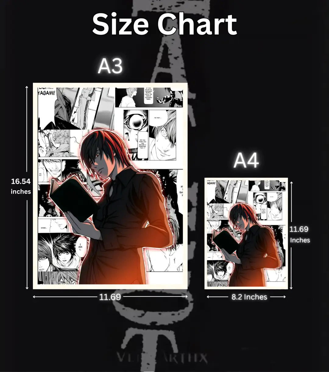 Kira Awakening Poster – Light Yagami Death Note Minimal Manga Art | Premium Anime Wall Print - Death Note