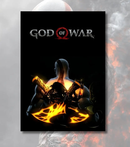 Kratos Blades Poster – Dark Fire Edition | God of War | A3 / A4 - God of War