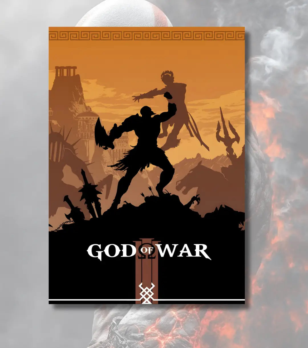 Kratos God of War Poster – Spartan Warrior Artwork | A3 A4 Matte Gaming Poster Bowchika - God of War