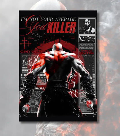 Kratos Rage Poster – “I’m Not Your Average God Killer” | God of War | A3 / A4 - A4 / Unframed - God of War