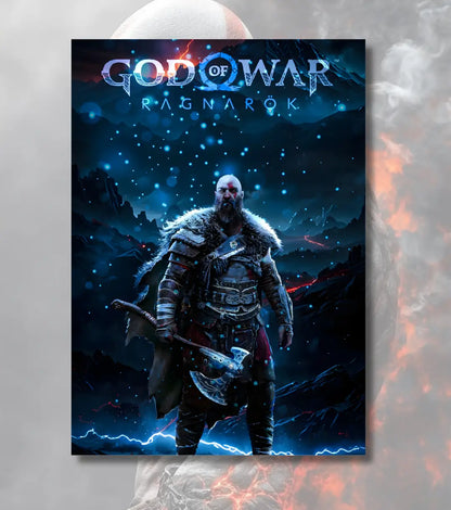 Kratos Ragnarok Poster – Leviathan Axe Edition | God of War Ragnarök | A3 / A4 - God of War