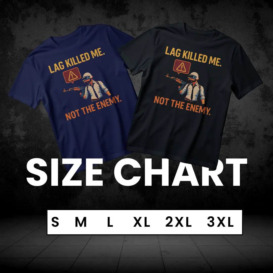 Lag Killed Me BGMI T-Shirt | PUBG Rage Gamer Tee - BGMI/PUBG