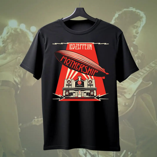 Led Zeppelin Mothership Tee - Black / S - Music Enthusiast