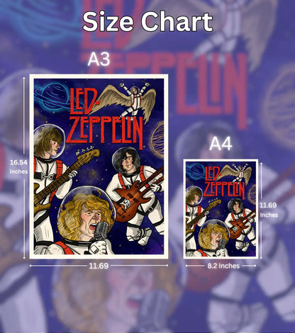 Led Zeppelin Space Jam Poster - Music Enthusiast