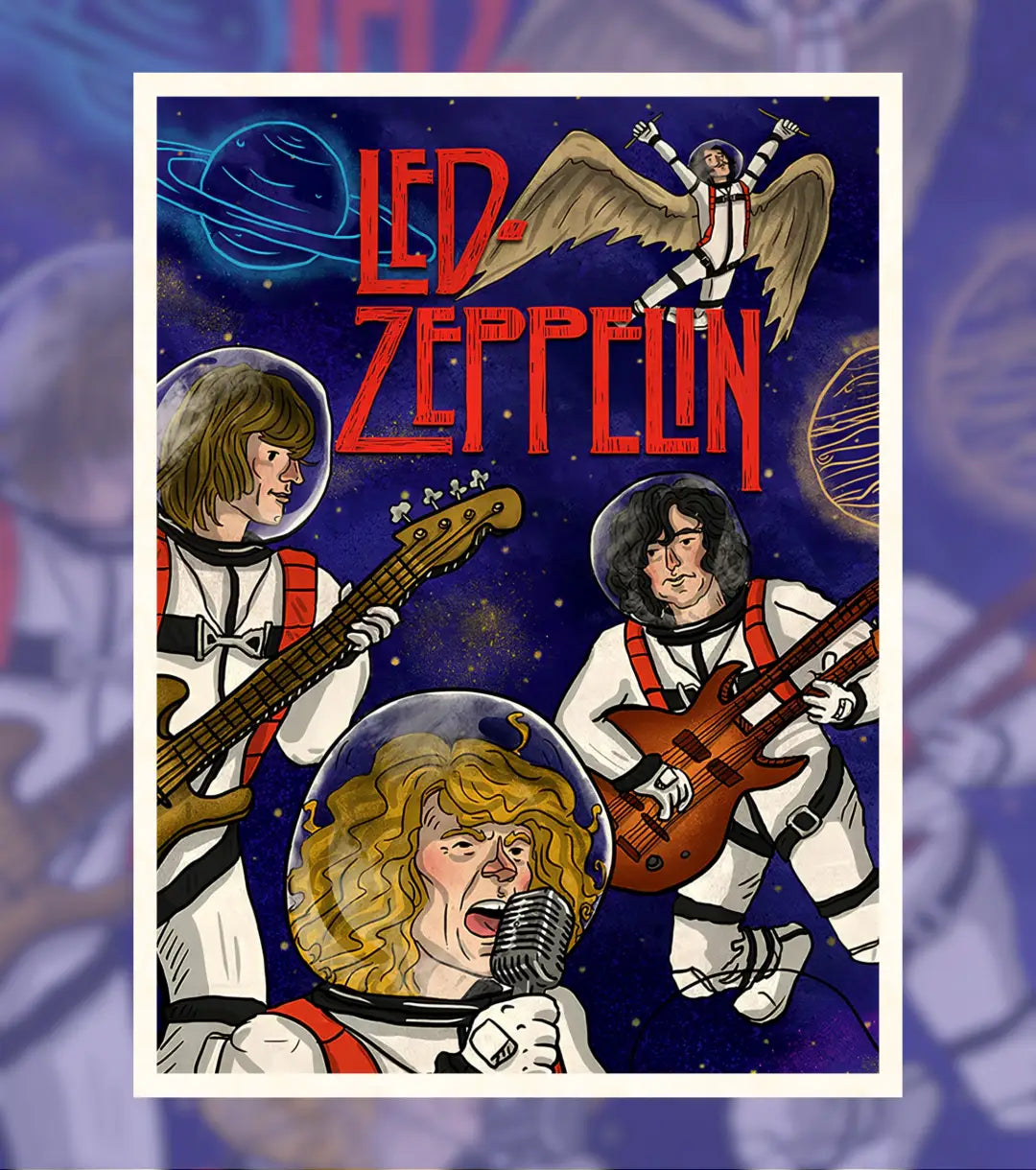 Led Zeppelin Space Jam Poster - A4 / Unframed - Music Enthusiast