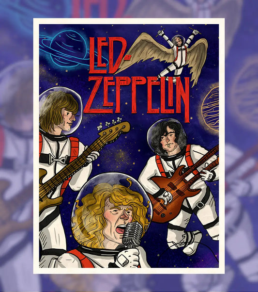 Led Zeppelin Space Jam Poster - A4 / Unframed - Music Enthusiast
