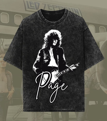 Jimmy Page Guitar Legend Acid Wash Tee