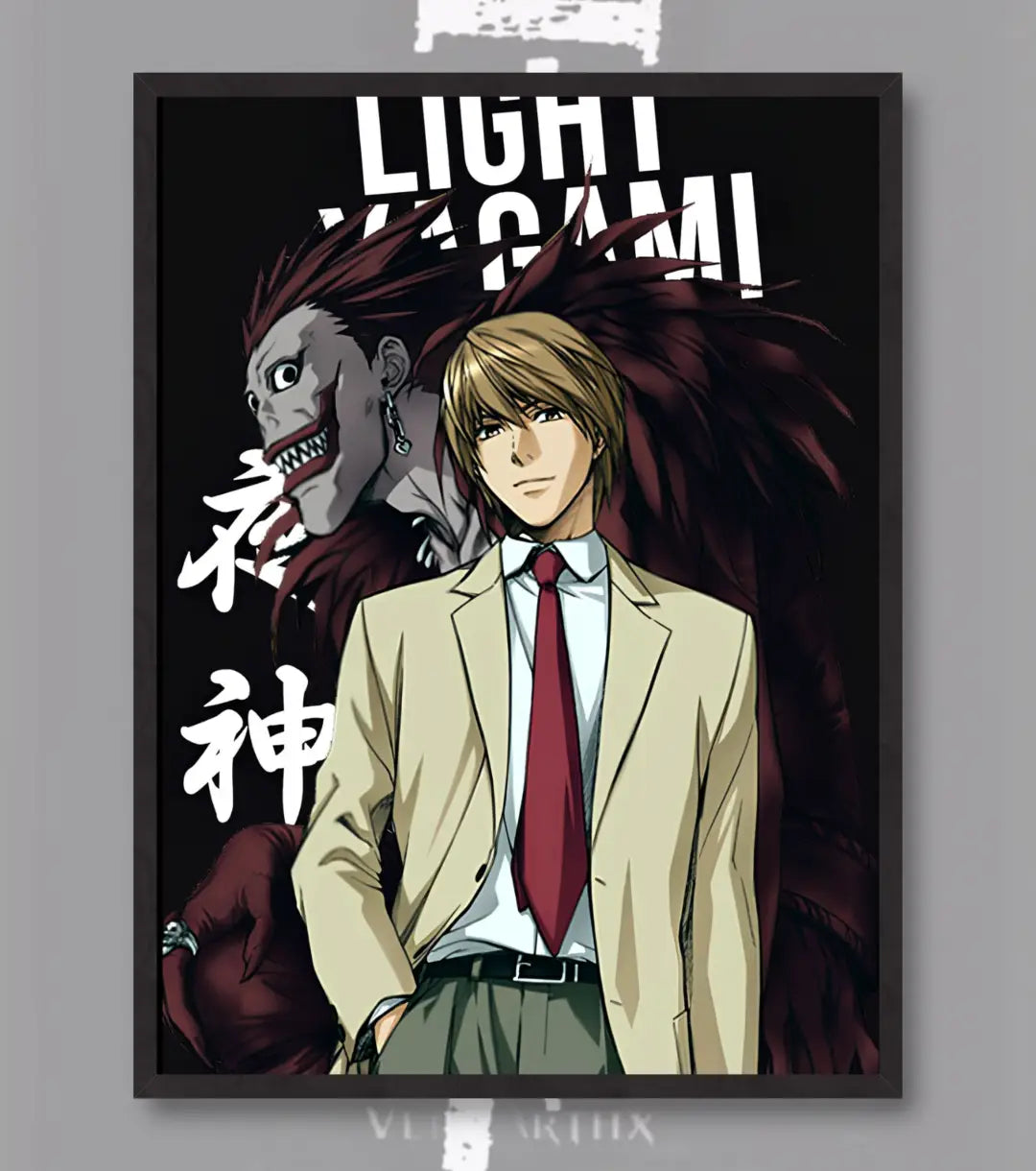 Light Yagami Death Note Anime Poster | High Quality Wall Art Print | Otaku Room Decor - A4 / Unframed - Death Note