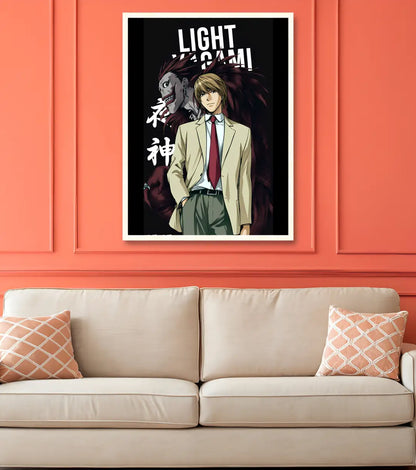 Light Yagami Death Note Anime Poster | High Quality Wall Art Print | Otaku Room Decor - Death Note