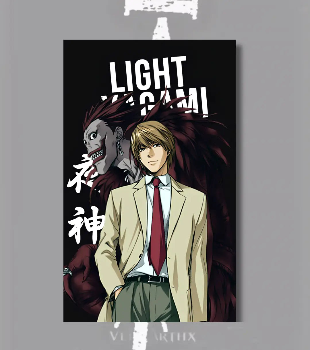 Light Yagami Death Note Anime Poster | High Quality Wall Art Print | Otaku Room Decor - A3 / Unframed - Death Note