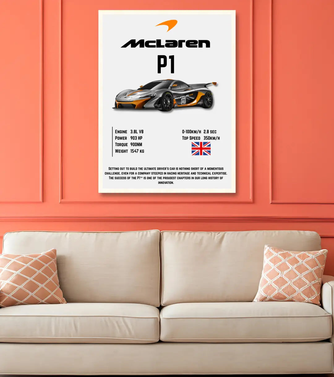 McLaren P1 Supercar Poster - Automotive