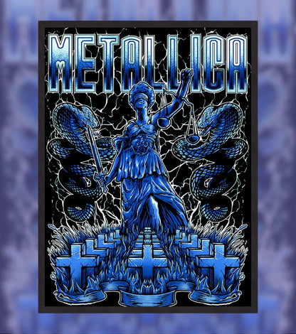Metallica Justice Reigns Poster - A4 / Black Frame
