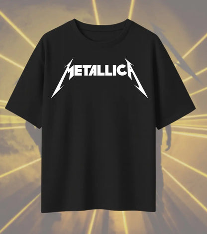 Metallica Military Skull Graphic T-Shirt | Tactical Skull Heavy Metal Rock Band Tee | Premium Cotton Unisex Oversized