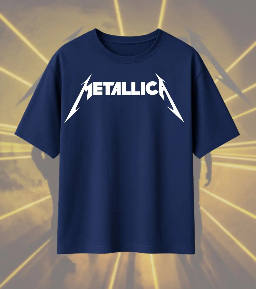 Metallica Military Skull Graphic T-Shirt | Tactical Skull Heavy Metal Rock Band Tee | Premium Cotton Unisex Oversized