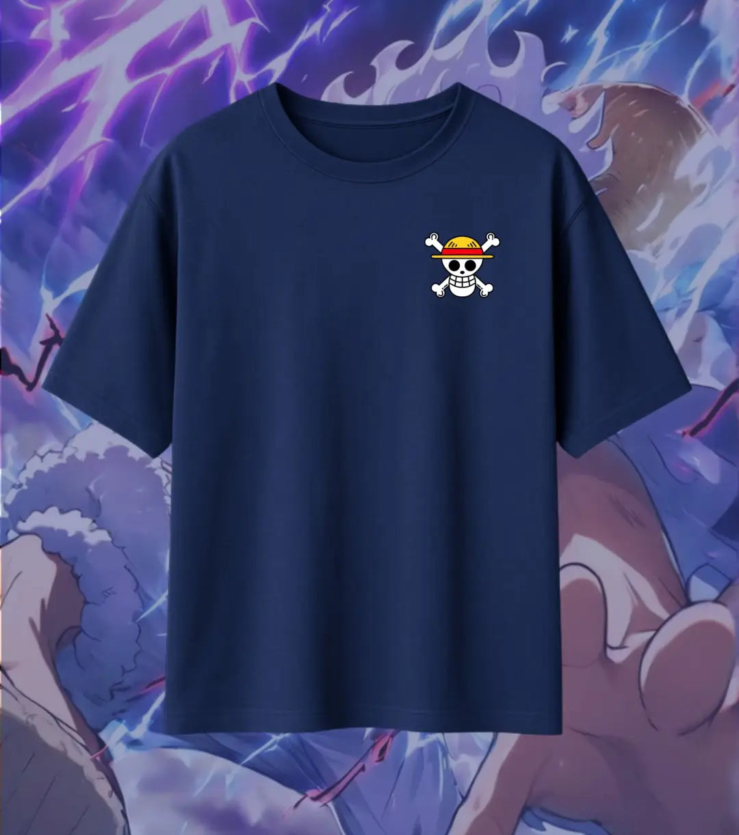 Monkey D. Luffy Gear 5 Oversized T-Shirt – Dual Print Anime Tee | Premium Cotton Streetwear - One Piece