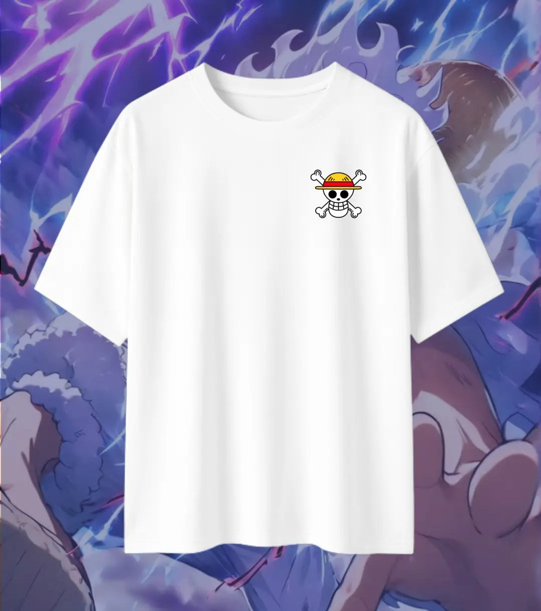 Monkey D. Luffy Gear 5 Oversized T-Shirt – Dual Print Anime Tee | Premium Cotton Streetwear - One Piece
