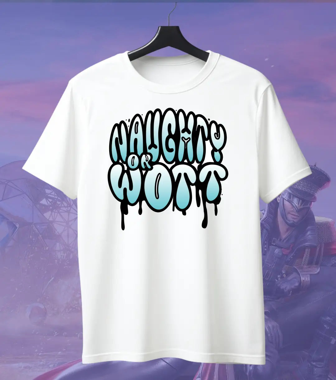 Naughty Or Wott BGMI Meme T-Shirt | PUBG Gamer Tee - BGMI/PUBG