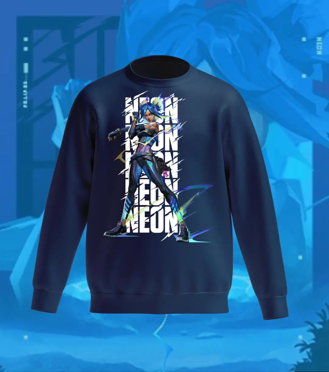 Neon Overdrive Sweatshirt – Valorant Edition - Navy / Regular / XS - Valorant