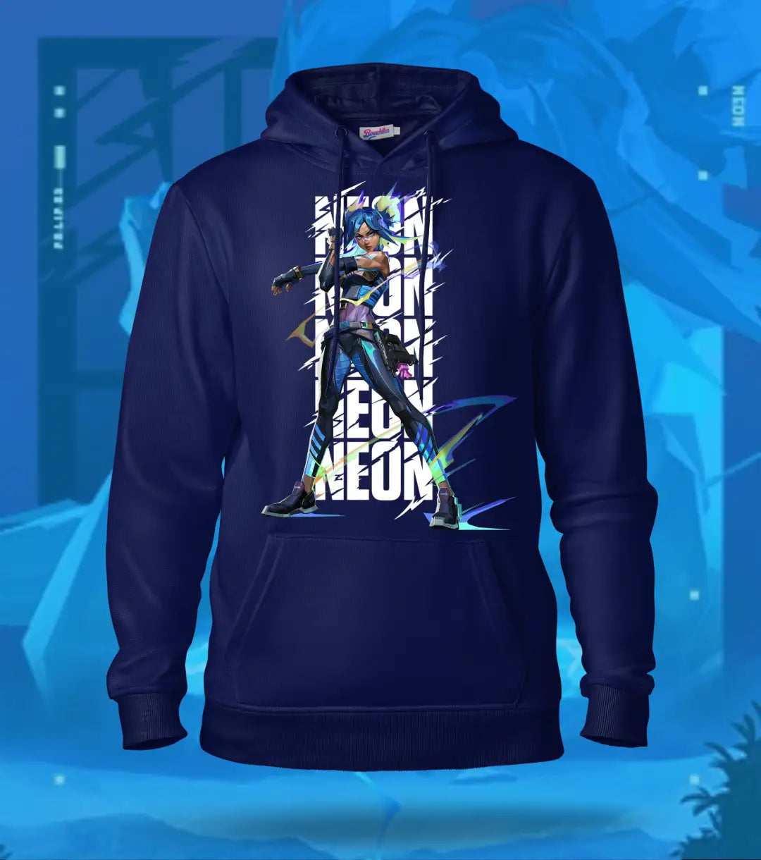 Neon | Valorant – Speed Surge Regular Hoodie - Navy / XS - Valorant