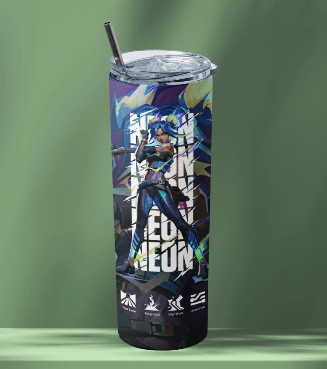 Neon Valorant Tumbler – Speed Surge | Hydration On Command - Valorant