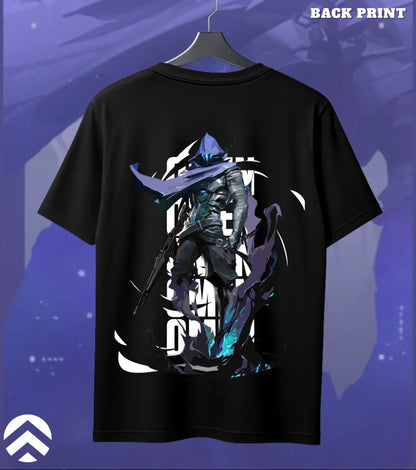 Omen - Shadow Broker Valorant T Shirt | Silent Control Tee - Back (Duel Print) Black / S - Valorant
