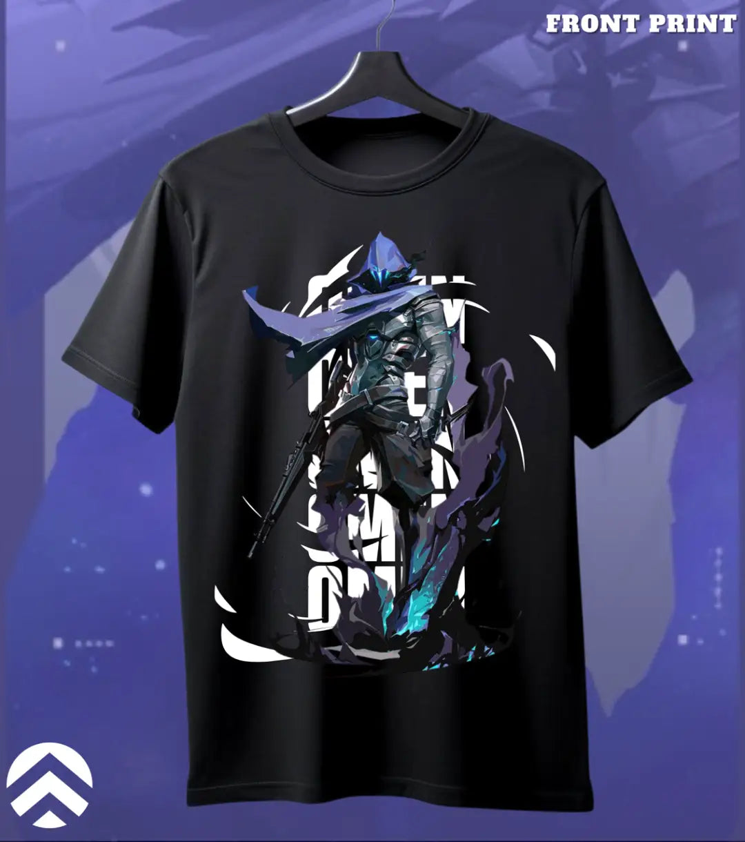 Omen - Shadow Broker Valorant T Shirt | Silent Control Tee - Front / Black / S - Valorant