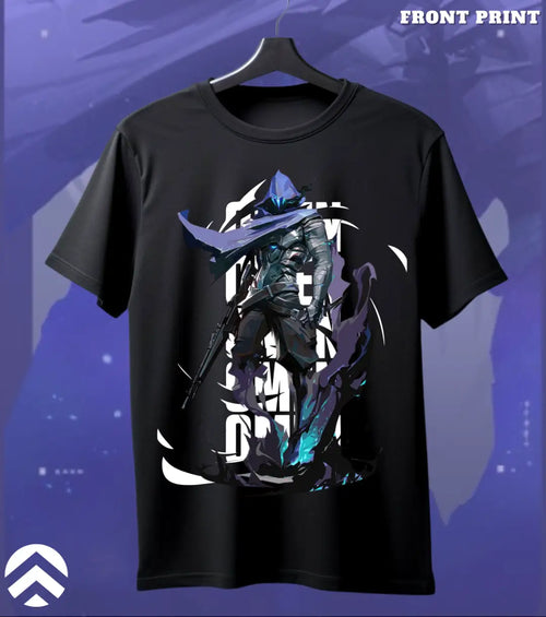 Omen - Shadow Broker Valorant T Shirt | Silent Control Tee - Front / Black / S - Valorant