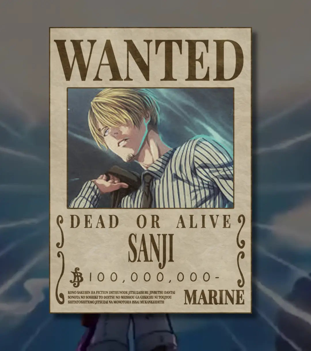 One Piece Anime Posters | Select Your Favorite Character Design | Premium Wall Art Collection - A4 / Unframed / Sanji