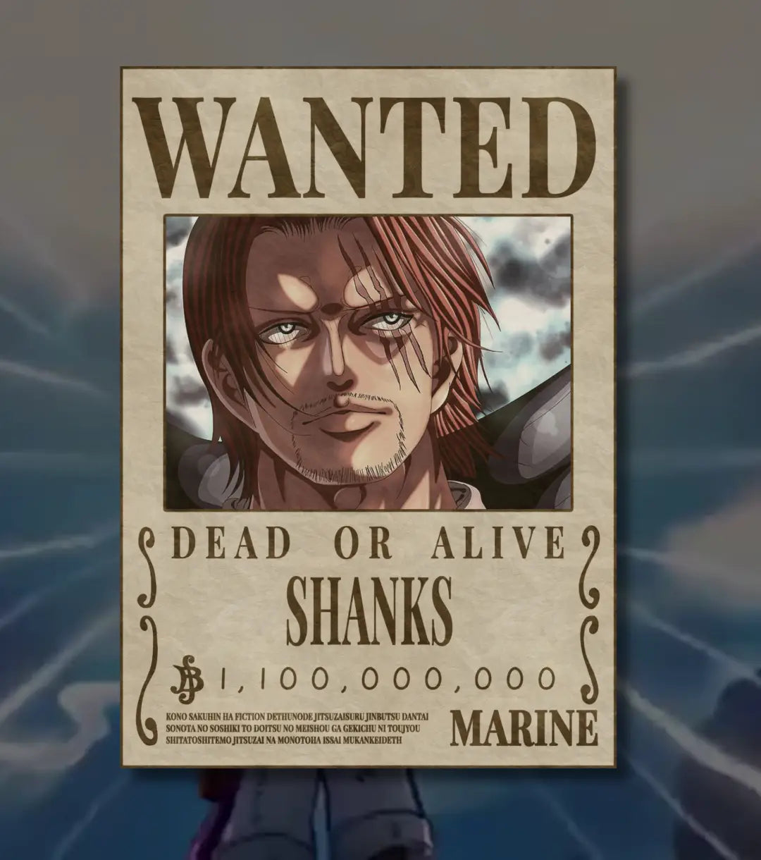 One Piece Anime Posters | Select Your Favorite Character Design | Premium Wall Art Collection - A4 / Unframed / Shanks