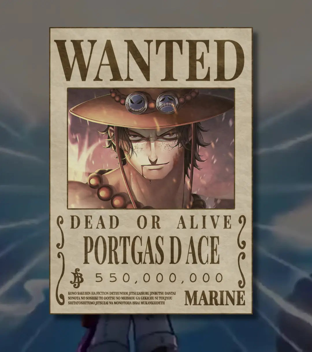 One Piece Anime Posters | Select Your Favorite Character Design | Premium Wall Art Collection - A4 / Unframed / Portgas