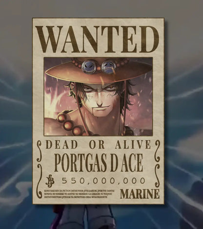 One Piece Anime Posters | Select Your Favorite Character Design | Premium Wall Art Collection - A4 / Unframed / Portgas