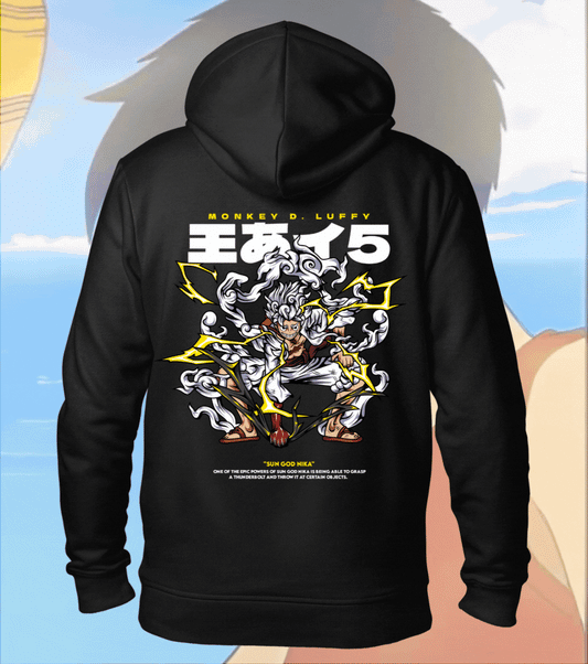 One Piece Gear 5 Hoodie – Sun God Nika | Regular Hoodie - Black / XS - One Piece