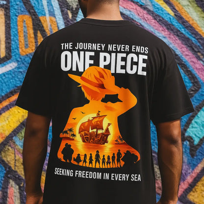 One Piece – Seeking Freedom (Sunset Edition) Oversized - Black / S