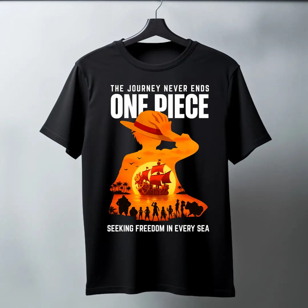 One Piece – Seeking Freedom (Sunset Edition) Regular T-Shirt - Black / S