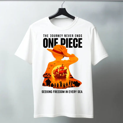 One Piece – Seeking Freedom (Sunset Edition) Regular T-Shirt - White / S