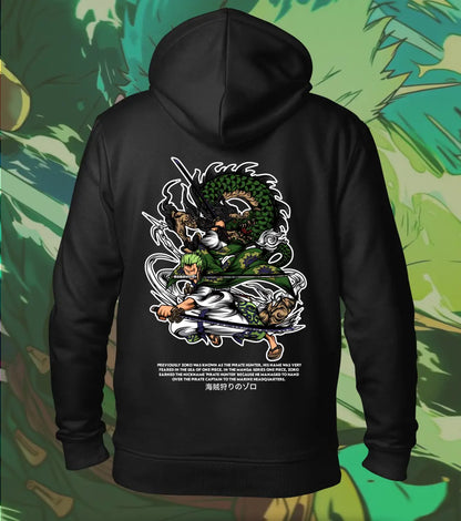 One Piece Zoro Hoodie – King of Hell Mode | Regular Hoodie - Black / XS - One Piece