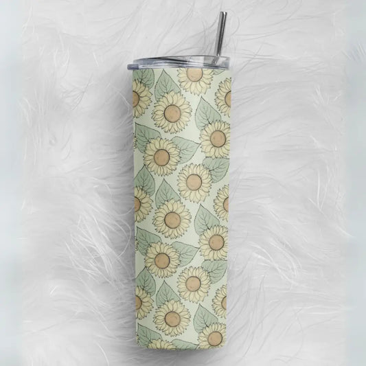 Pastel Sunflower Skinny Tumbler (591 ml / 20 oz)