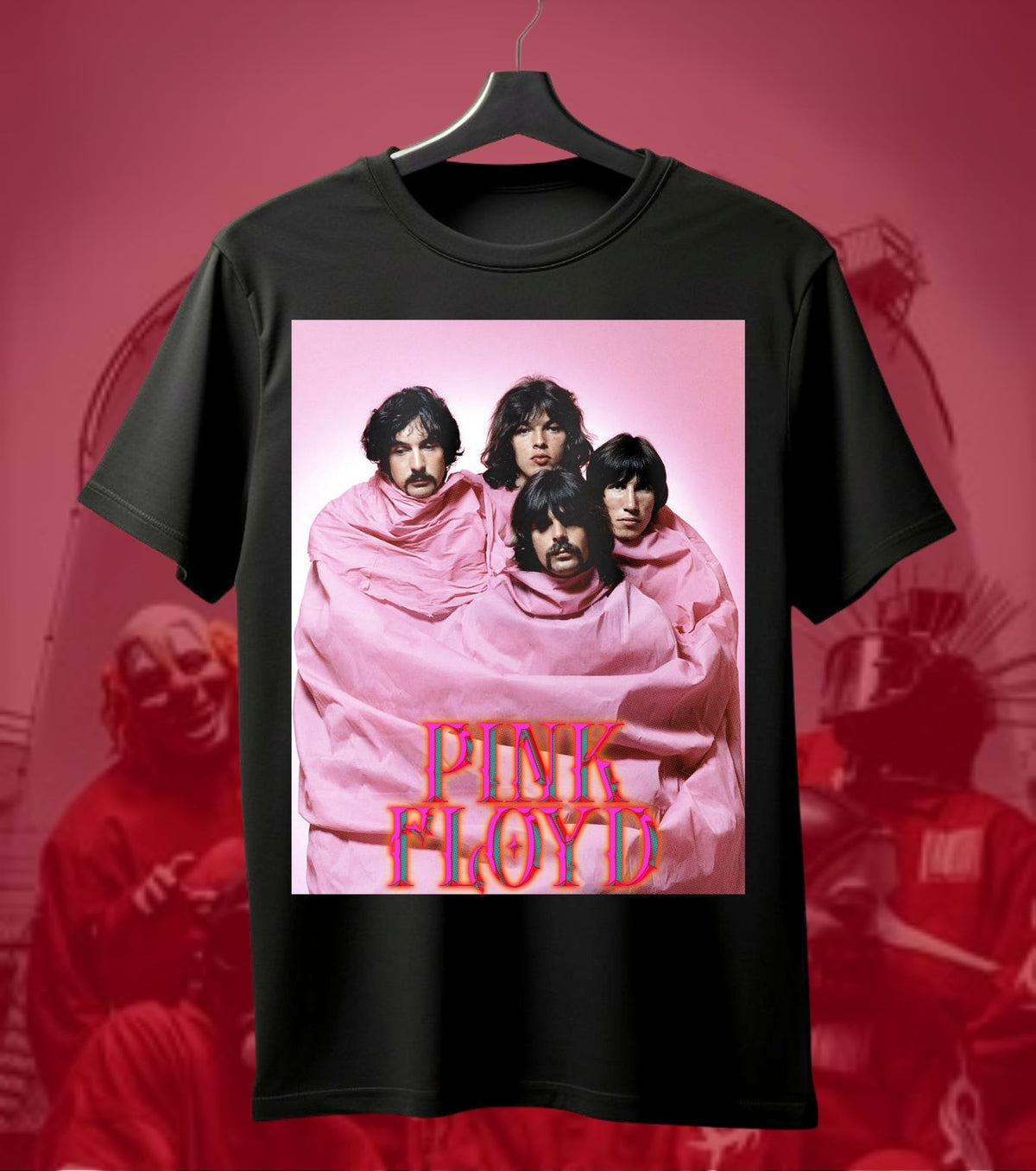 Pink Floyd Pink Suits Band Portrait Regular T-Shirt