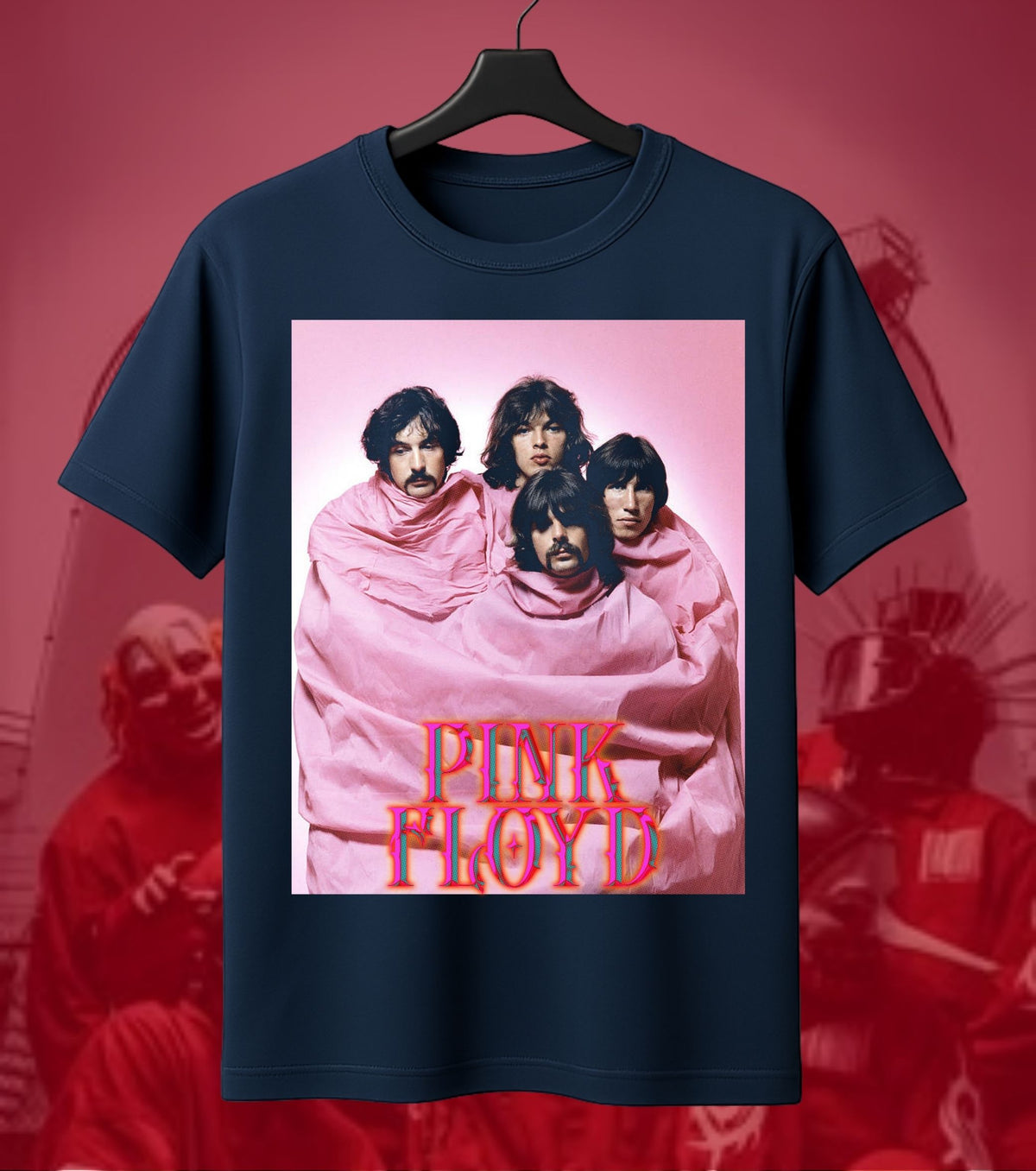 Pink Floyd Pink Suits Band Portrait Regular T-Shirt